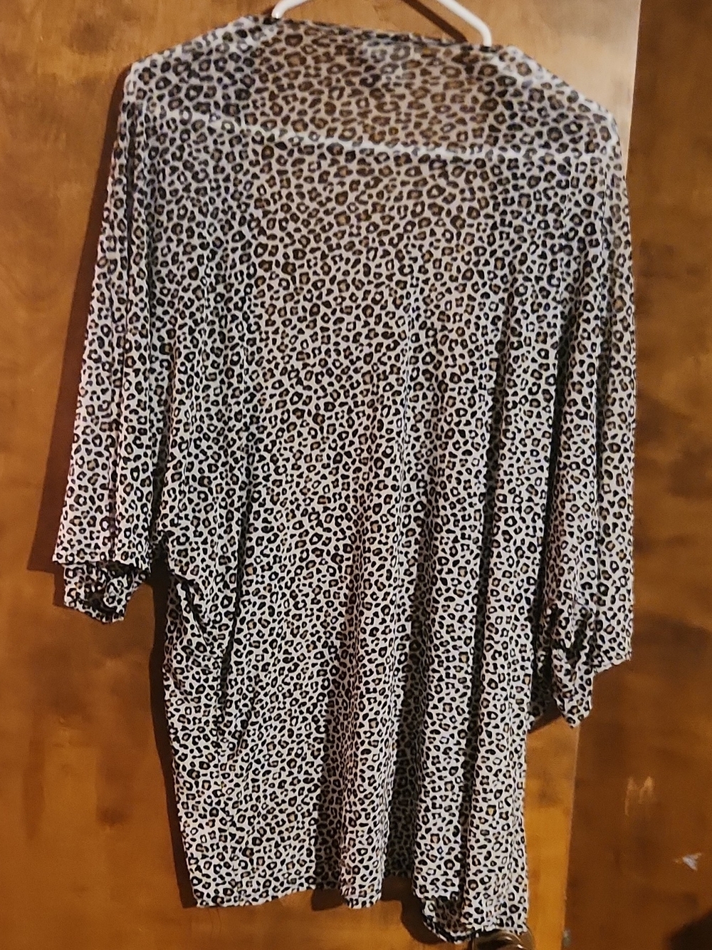 Women's Leopard Print in Cream and Black - Relaxed Layering Top